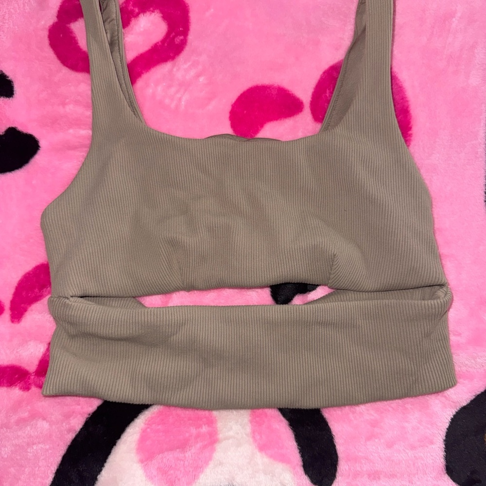 Ribbed Tan Crop Top